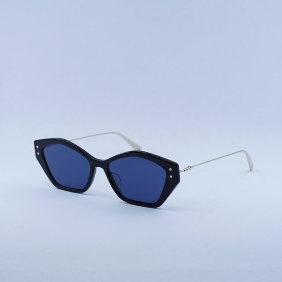 🕶️ New Dior MISSDIOR S1U 12B0 Sunglasses - Shiny Black/Gold Frame